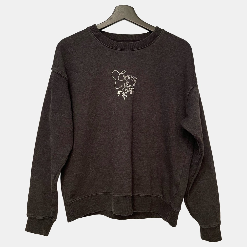 Coney Island Picnic Coney Lounge Graphic Crew Sweatshirt Charcoal Black Small